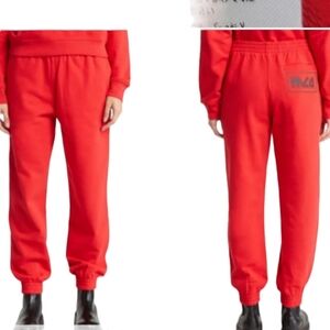 McQ Metal Logo Red Regular Fit Sweatpants...Size Large